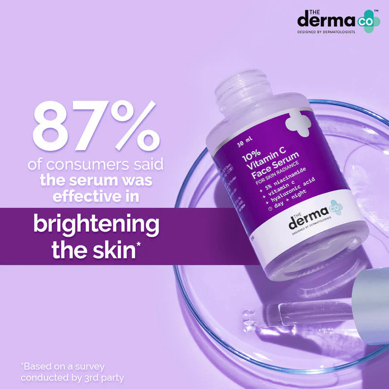 The Derma Co 10% Vitamin C Face Serum with 5% Niacinamide, Powered by Deep Penetration Formula ,30ml