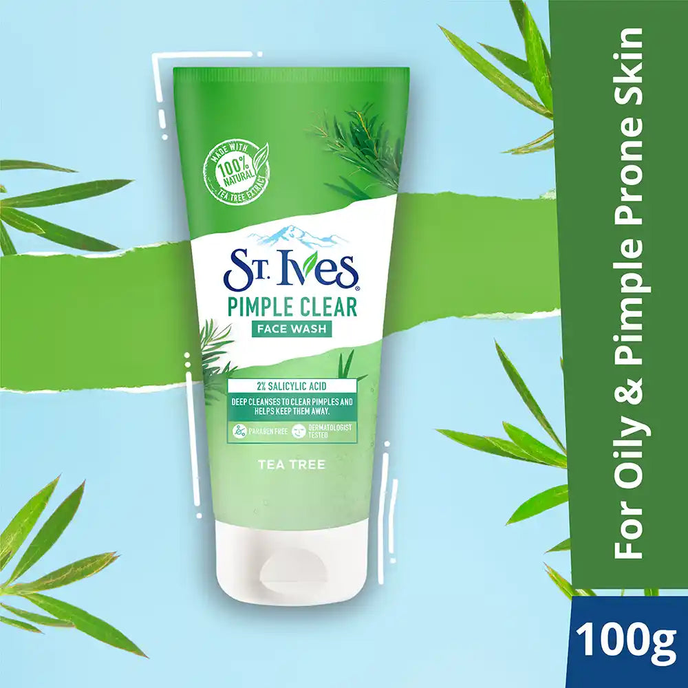 St. Ives Tea Tree Pimple Clear Face Wash for Deep Cleansing